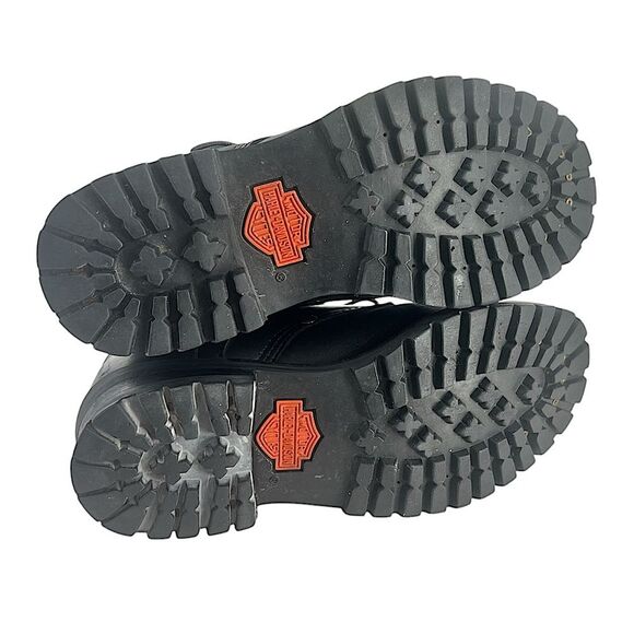 Harley Davidson Faded Glory Women's Motorcycle Black Leather Biker Boots Size 7 - Picture 13 of 16